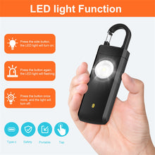 Load image into Gallery viewer, Safety First Personal Safety Alarm & Flashlight Black