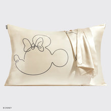 Load image into Gallery viewer, Kitsch & Mickey and Minnie Mrs. Mouse Standard Satin Pillowcase