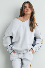 Load image into Gallery viewer, Don't Let Me Down Round Neck Sweatshirt With Star Detail