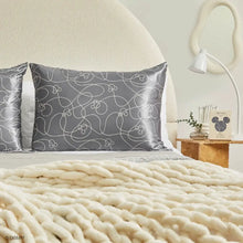 Load image into Gallery viewer, Kitsch & Mickey and Minnie Mickey Maze Standard Satin Pillowcase