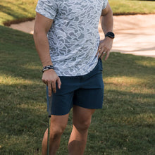 Load image into Gallery viewer, Burlebo 7" Everyday Shorts in Deep Water Navy with Mayan Pocket