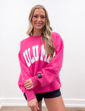 Load image into Gallery viewer, Lulu Mac Logo Sweatshirt in Hot Pink/White