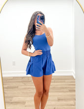 Load image into Gallery viewer, Flounce & Flow Romper in Blue