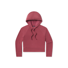 Load image into Gallery viewer, Southern Marsh Women's Reagan Relaxed Waffle Hoodie in Rhubarb