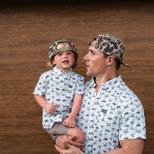 Load image into Gallery viewer, Burlebo Youth Performance Button Up in Flying Mallard Ducks