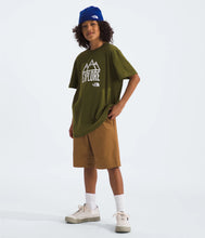 Load image into Gallery viewer, North Face Boys' Graphic SS Tee Forest Olive