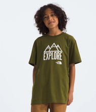 Load image into Gallery viewer, North Face Boys' Graphic SS Tee Forest Olive