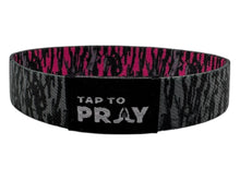 Load image into Gallery viewer, Versible Tree Bark Camo Pink & Grey Tap to Pray Wristband