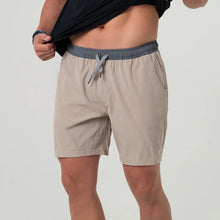 Load image into Gallery viewer, Burlebo 7" Athletic Shorts in Heather Khaki with Venado Camo Liner