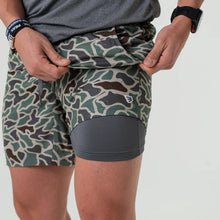 Load image into Gallery viewer, Burlebo 5.5" Athletic Shorts in Retro Duck Camo