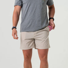 Load image into Gallery viewer, Burlebo 7" Everyday Shorts in Light Khaki with American Flag Pocket