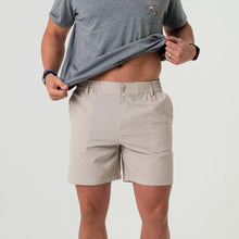 Load image into Gallery viewer, Burlebo 7" Everyday Shorts in Light Khaki with American Flag Pocket