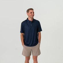 Load image into Gallery viewer, Burlebo Performance Polo in Navy Stars and Stripes