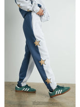 Load image into Gallery viewer, Don't Let Me Down Color Sweatpants with Star Detail in Grey/Navy