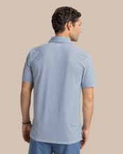 Load image into Gallery viewer, Southern Tide Brrreeze Meadowbrook Stripe Polo in Aged Denim
