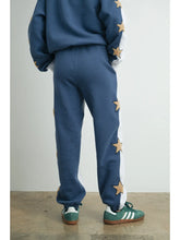Load image into Gallery viewer, Don't Let Me Down Color Sweatpants with Star Detail in Grey/Navy