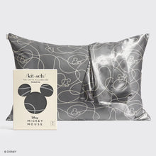 Load image into Gallery viewer, Kitsch & Mickey and Minnie Mickey Maze Standard Satin Pillowcase