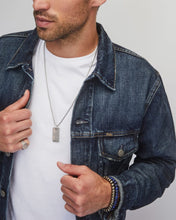 Load image into Gallery viewer, Kendra Scott Men's Dog Tag Necklace Oxidized Silver