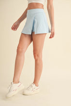 Load image into Gallery viewer, We Were Both Young Side Slit A-Line Skort in Baby Blue