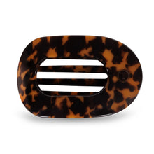 Load image into Gallery viewer, Teleties Large Flat Round Clip Tortoise