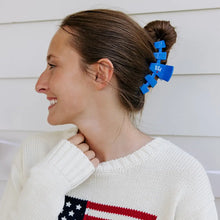Load image into Gallery viewer, Teleties Classic Large Hair Clip-USA in Classic Blue