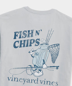 Vineyard Vines Fish N Chips SS Tee in Granite