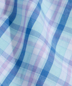 Vineyard Vines Sandie Plaid Perfect Wash Poplin Dress Shirt in Sea Splash