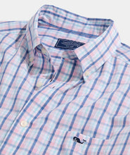 Load image into Gallery viewer, Vineyard Vines Sandie Plaid Perfect Wash Poplin Dress Shirt in Flamingo