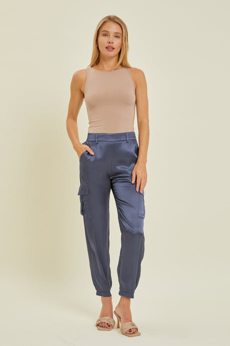 People Watching Basic Boat Neck Tank in Taupe