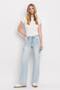 Drifting Back Together Super High Rise Cargo Jeans