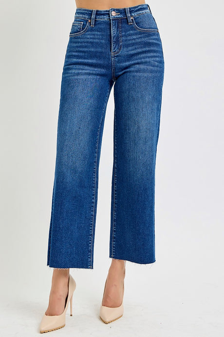 Best Left Alone Tummy Control High Rise Crop Jeans