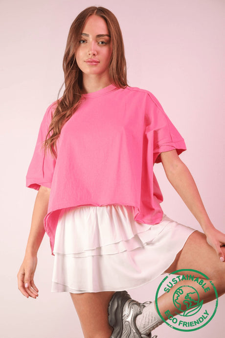 So Be It Oversized Knit Top in Pink