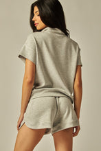 Load image into Gallery viewer, Say No More Half Zip &amp; Shorts Set in Heather Grey