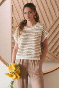 The Secret To A Good Time Short Sleeve Sweater Top