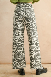 Keep On Moving Zebra Print Stretch Pants