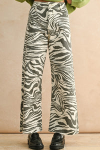 Keep On Moving Zebra Print Stretch Pants