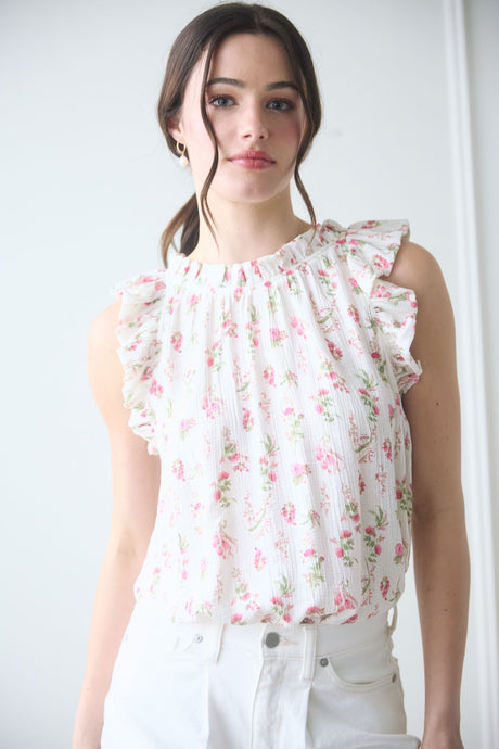 What You Really Want Floral Sleeveless Top