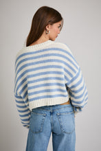 Load image into Gallery viewer, Make It Mine LS V-Neck Striped Cropped Sweater