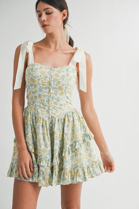 Little Bit Of Sunshine Floral Mini Dress