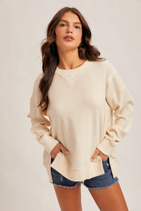 Buying Diamonds Thermal Crew Oversized Pullover