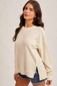 Buying Diamonds Thermal Crew Oversized Pullover