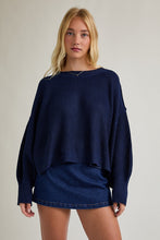 Load image into Gallery viewer, Feeling Lost Pullover Sweater Mock Neckline in Navy