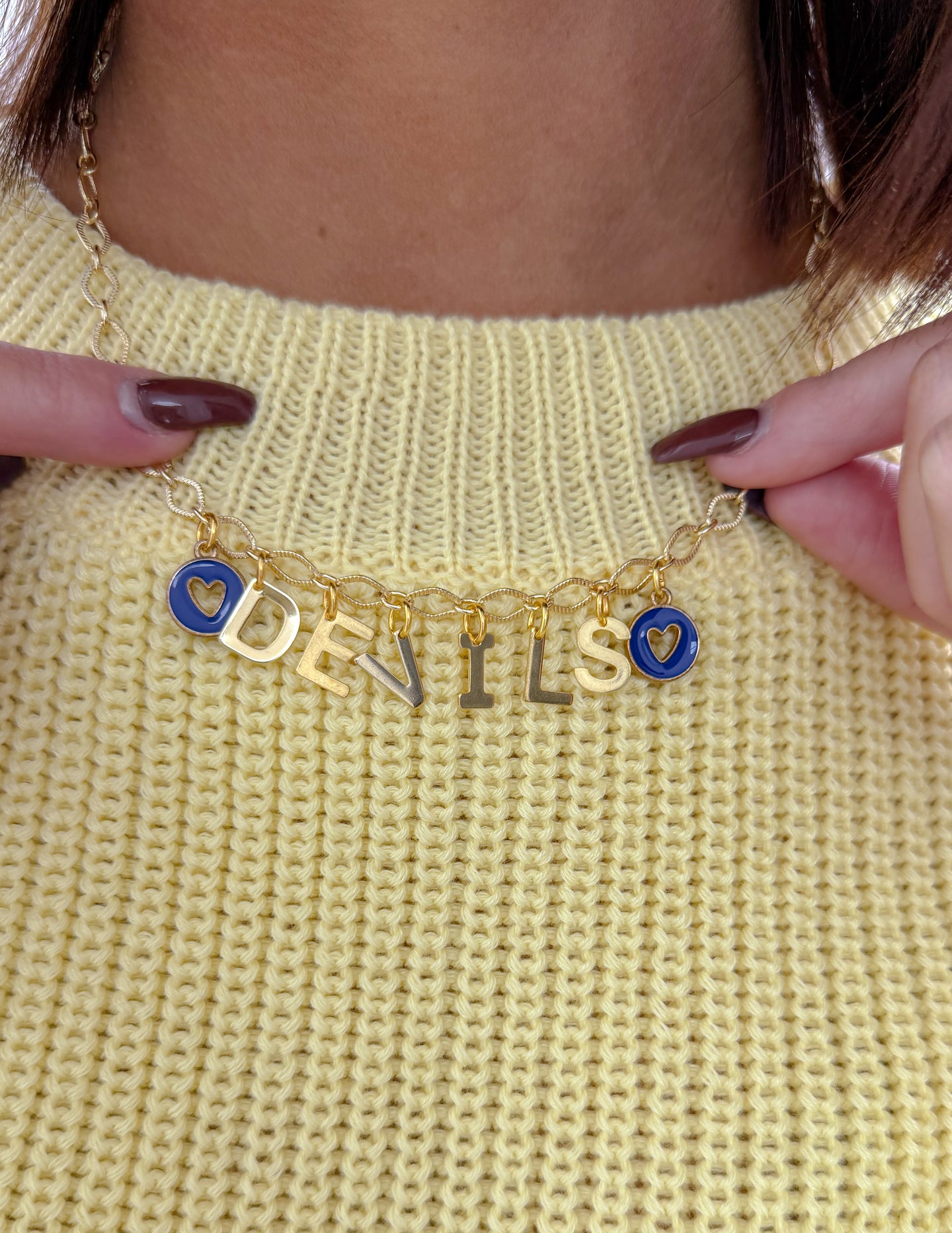 Game Day Trendy Charm Necklace - Devils