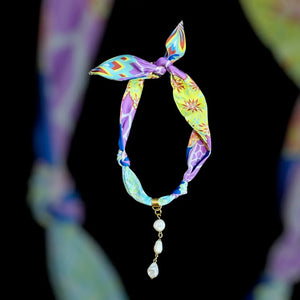 Ready For Tomorrow Trendy Scarf Necklace in Multi/Purple