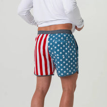 Load image into Gallery viewer, Burlebo Swim Trunks in Throwback USA