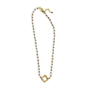 Erin Gray Pyrite + Clover Short Necklace