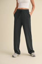 Load image into Gallery viewer, Just Because Soft Air Scuba Wide Leg Pants in Black