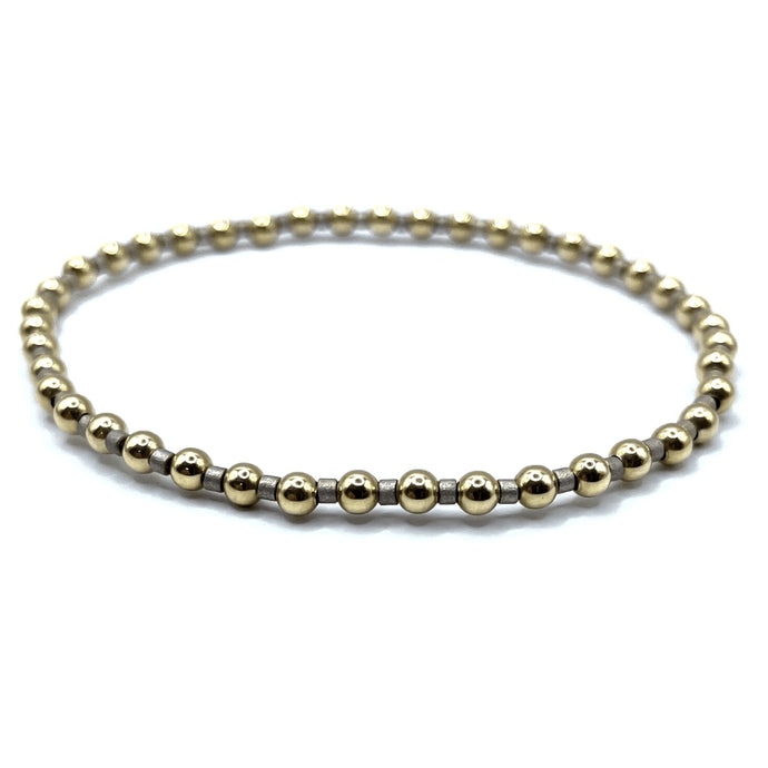Erin Gray 3mm Color Crush Newport Pewter & Gold Bracelet