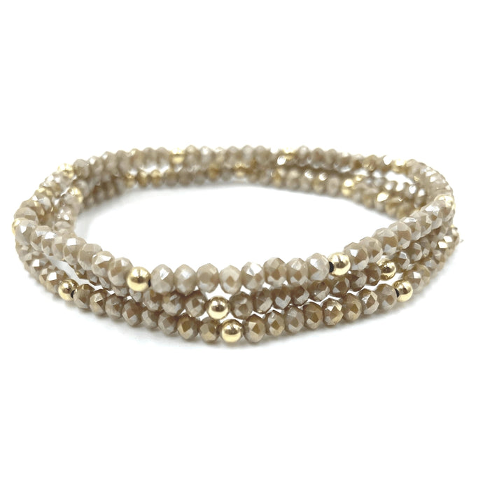 Erin Gray OG Shimmer Bracelet Stack in Champagne