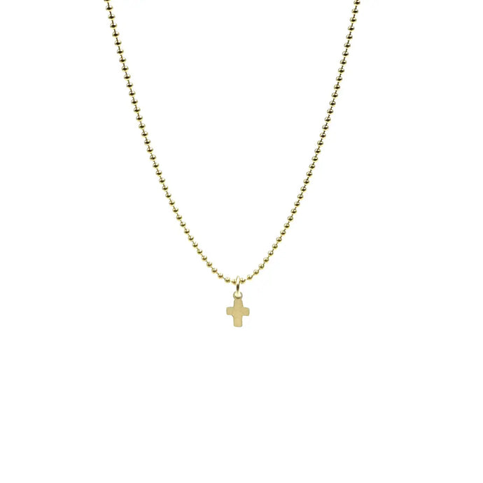 Erin Gray 14k Gold Filled Baby Bliss Luxe Cross Necklace